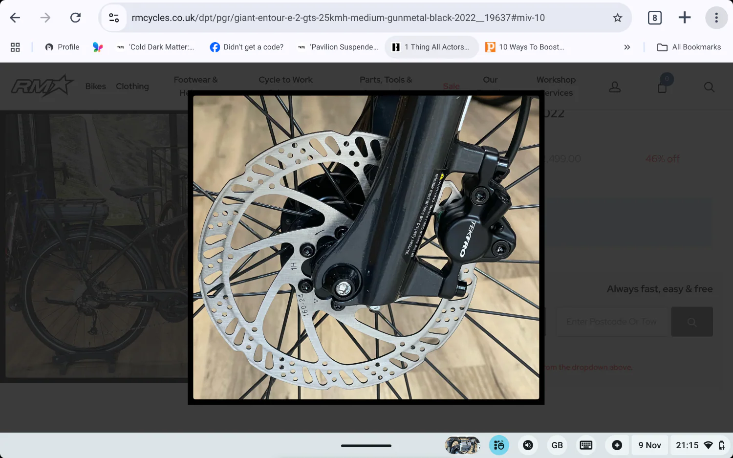 Giant Entour E+ 2 GTS 25km/h M Gunmetal  Black 2023 - Image 2